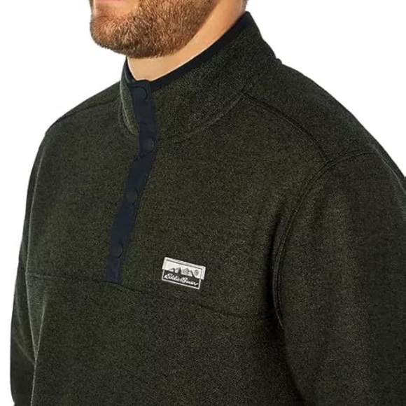 Eddie Bauer Men’s 1/4 Snap sweater fleece pull over | size XL - Picture 7 of 9